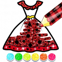 Glitter Ladybug dress Coloring